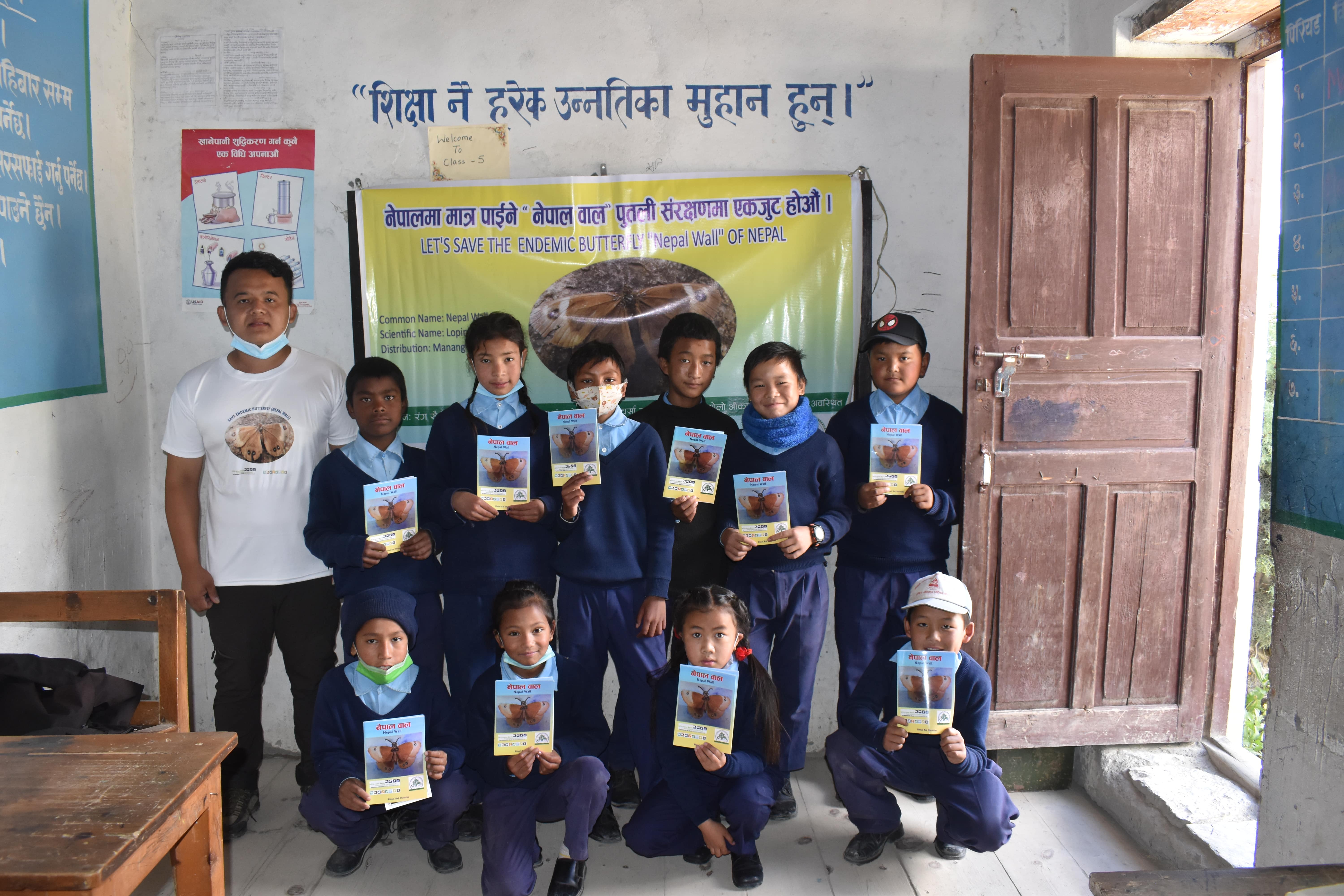 School Conservation Awareness Program,Assessing Conservation Status of Endemic Butterfly Species in trans-Himalayan Regions, Nepal